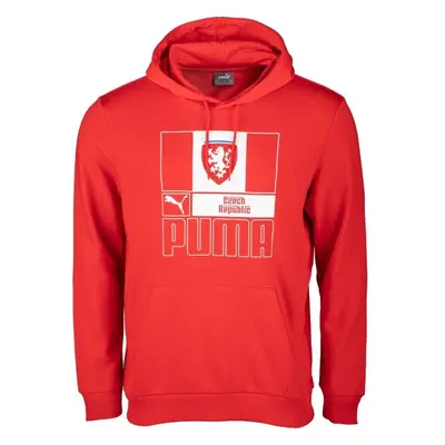 Puma FACR FTBLCORE HOODIE Pánská mikina, červená, velikost