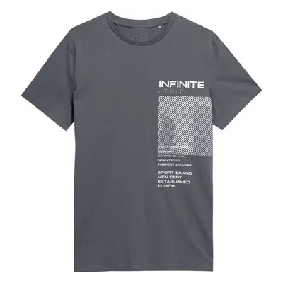 4F MEN´S T-SHIRT Pánské triko, tmavě šedá, velikost