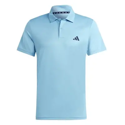 adidas TRAIN ESSENTIALS BASE POLO Pánské polo triko, světle modrá, velikost