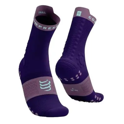 Compressport PRO RACING SOCKS v4.0 TRAIL Běžecké ponožky, fialová, velikost