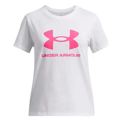 Under Armour BIG LOGO Dívčí triko, bílá, velikost