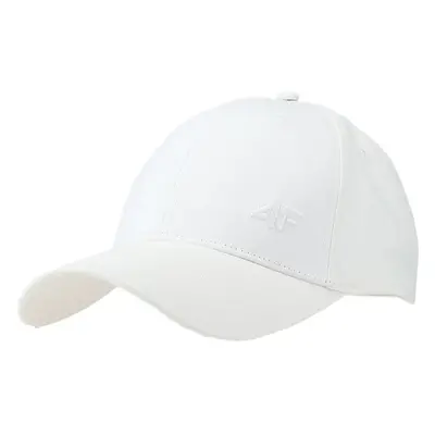 4F BASEBALL CAP Unisex kšiltovka, bílá, velikost