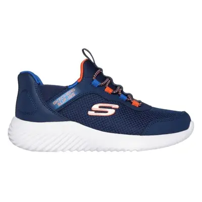 Skechers BOUNDER - BRISK-BURST Dětská volnočasová obuv, tmavě modrá, velikost