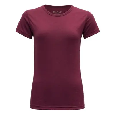 Devold BREEZE MERINO T-SHIRT Dámské triko, vínová, velikost