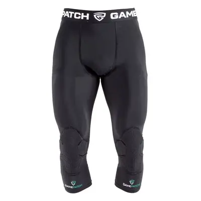 GAMEPATCH TIGHTS 3/4 WITH KNEE PADDING Kompresní unisex legíny, černá, velikost