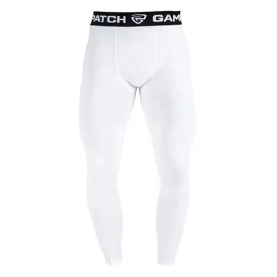 GAMEPATCH COMPRESSION PANTS Kompresní unisex legíny, bílá, velikost