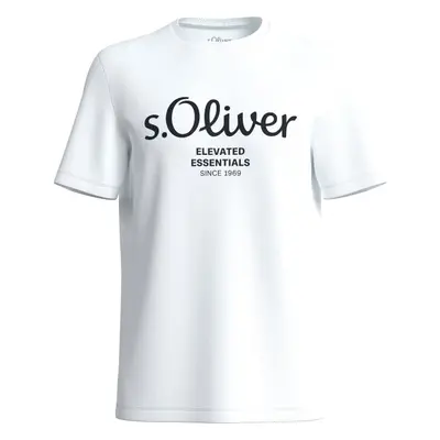 s.Oliver RL BIG SIZE LOGO NOOS Pánské tričko, bílá, velikost