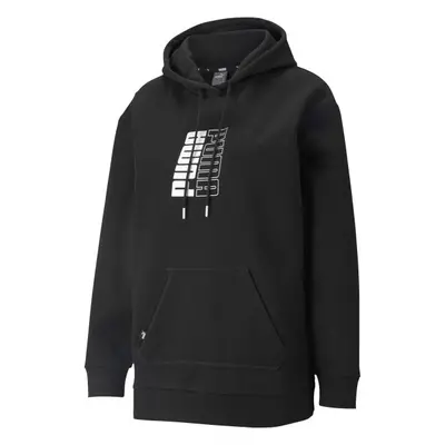 Puma POWER ELONGATED HOODIE Dámská mikina, černá, velikost