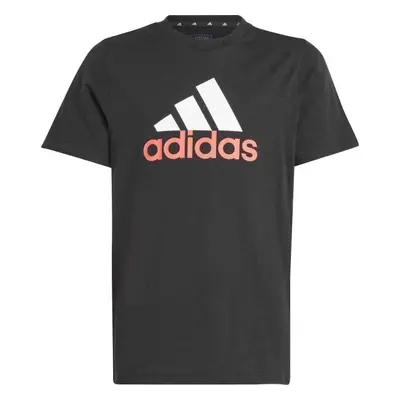 adidas ESSENTIALS TWO-COLOR BIG LOGO COTTON T-SHIRT Juniorské triko, černá, velikost