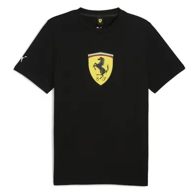 Puma FERRARI RACE COLORED BIG SHIELD TEE Pánské triko, černá, velikost