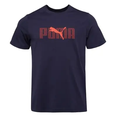 Puma ESSENTIALS LOGO LAB TEE Pánské triko, tmavě modrá, velikost