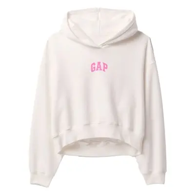 GAP LOGO CROPPED Dámská mikina, bílá, velikost