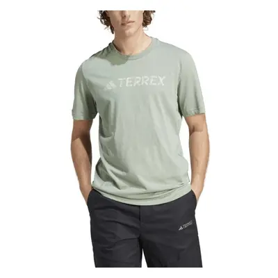 adidas TERREX CLASSIC LOGO TEE Pánské triko, světle zelená, velikost