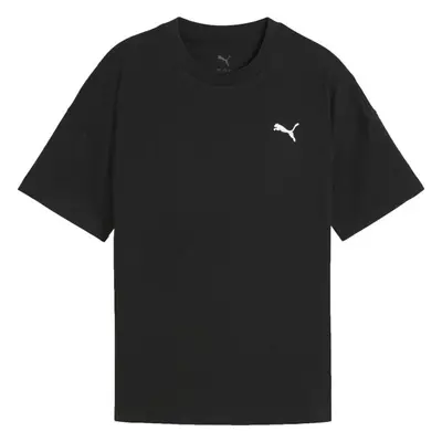 Puma WARDROBE ESS RELAXED TEE G Dívčí triko, černá, velikost