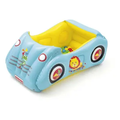 FISHER PRICE NAFUKOVACÍ AUTÍČKO Dětské nafukovací autíčko s míčky, světle modrá, velikost