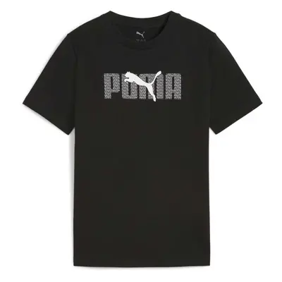 Puma ESSENTIALS LOGO LAB TEE B Chlapecké triko, černá, velikost