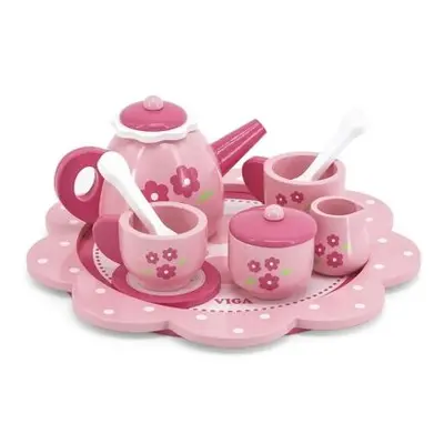 VIGA TEA SET Dřevěný čajový servis, mix, velikost