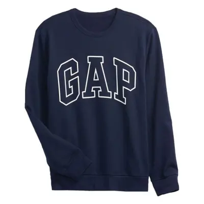 GAP CREWNECK LOGO Pánská mikina, tmavě modrá, velikost