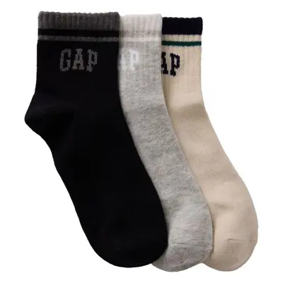 GAP LOGO QTR 3PK Chlapecké ponožky, mix, velikost