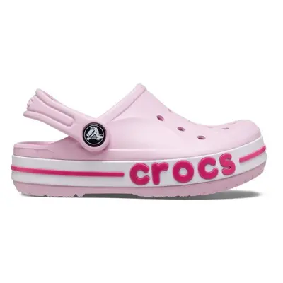 Crocs BAYABAND CLOG K Dětské pantofle, růžová