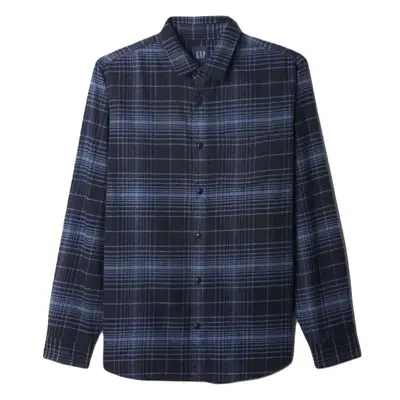 GAP LS FLANNEL Pánská košile, černá, velikost