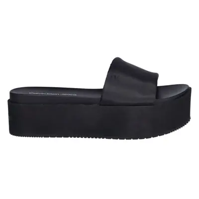 Calvin Klein FLATFORM SANDAL SLIDE INNYLON Dámské pantofle, černá, velikost