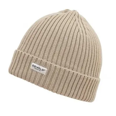 Devold SKOLMA MERINO BEANIE Vlněná čepice, béžová, velikost