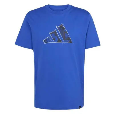 adidas LOGO GRAPHIC TEE Pánské triko, modrá, velikost