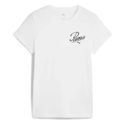 Puma ESSENTIALS SCRIPT TEE Dámské tričko, bílá, velikost