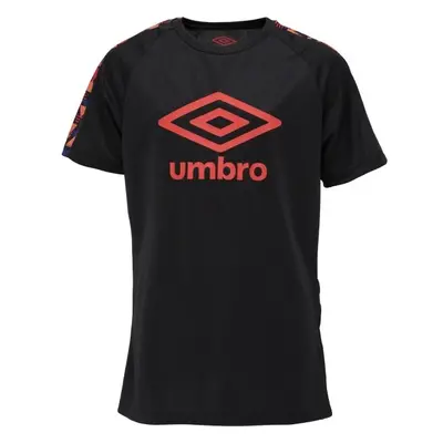 Umbro FORMATION GRAPHIC SLEEVE JERSEY- JNR Chlapecké sportovní triko, černá, velikost