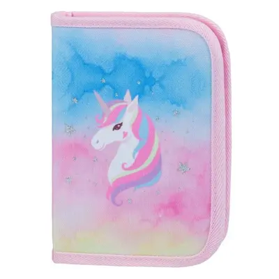 BAAGL CLASSIC CASE RAINBOW UNICORN Školní penál klasik, růžová, velikost