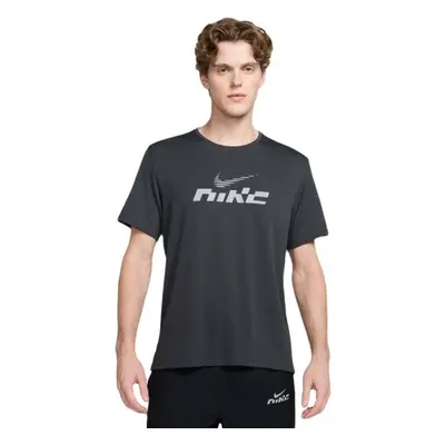 Nike MILER FLASH Pánské běžecké tričko, tmavě šedá