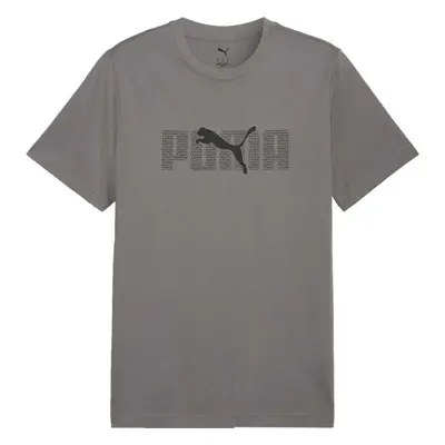 Puma ESSENTIALS LOGO LAB TEE Pánské triko, šedá, velikost