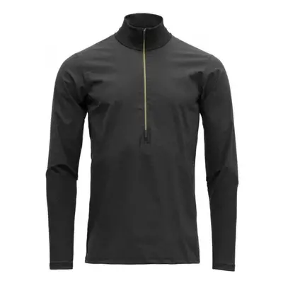 Devold RUNNING MERINO COVER ZIP NECK Pánská běžecká merino mikina, černá, velikost