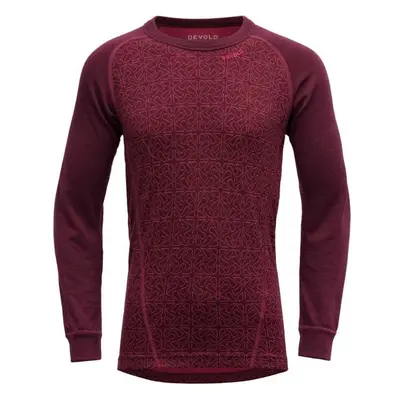 Devold DUO ACTIVE MERINO SHIRT JR Dětské termo triko, vínová, velikost