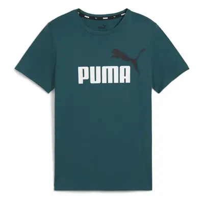 Puma ESSENTIALS+2 COL LOGO TEE Dětské triko, tmavě zelená, velikost