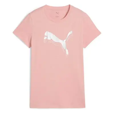 Puma ESSENTIALS METALLIC TEE Dámské triko, růžová, velikost