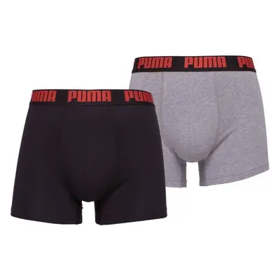 Puma MEN EVERYDAY BASIC BOXER 2P Pánské boxerky, černá, velikost