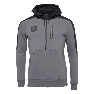 Umbro TERRACE HALF ZIP HOODIE Pánská mikina, tmavě šedá, velikost