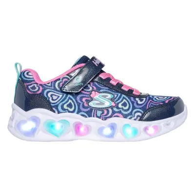 Skechers HEART LIGHTS - BOOGIE LOVE Dívčí vycházková obuv, tmavě modrá, velikost