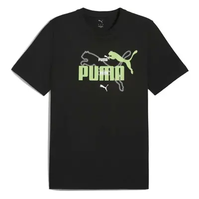 Puma ESSENTIALS LOGO LAB SUMMER TEE Pánské triko, černá, velikost