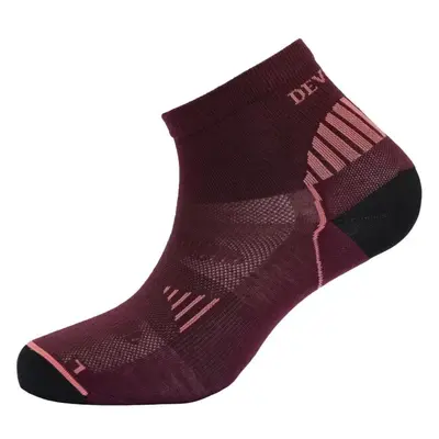 Devold RUNNING MERINO ANKLE SOCK Sportovní vlněné ponožky, vínová, velikost