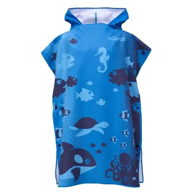 AQUOS SEA PONCHO Dětské pončo z rychleschnoucího materiálu, modrá, velikost