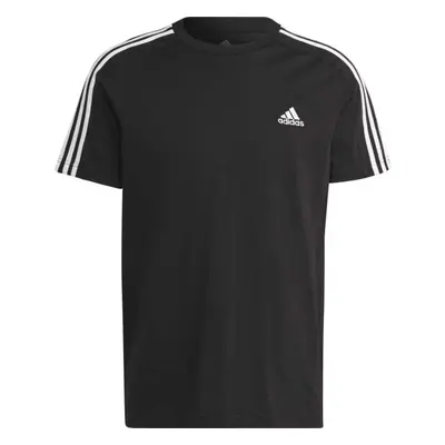 adidas 3-STRIPES TEE Pánské tričko, černá, velikost