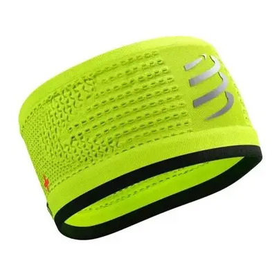 Compressport HEADBAND ON/OFF Běžecká sportovní čelenka, reflexní neon, velikost