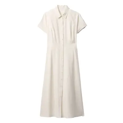 GAP SS SHIRTDRESS MAXI Dámské šaty, bílá, velikost