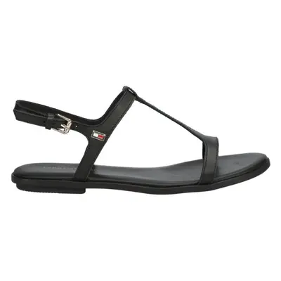 Tommy Hilfiger TH FLAT SANDAL Dámské sandály, černá, velikost