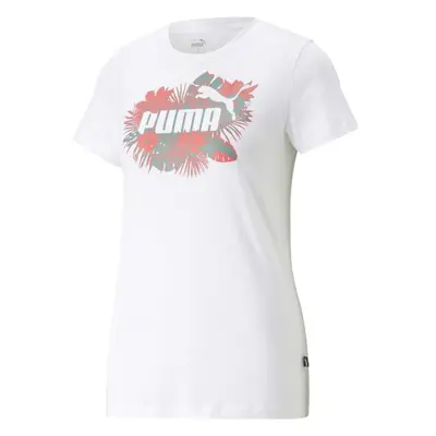 Puma ESSENTIALS+ FLOWER POWER TEE Dámské triko, bílá, velikost