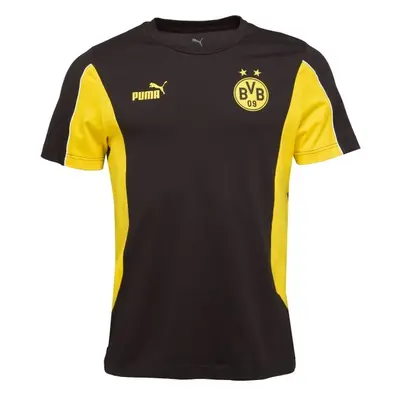 Puma BORUSSIE DORTMUND ARCHIVE TEE Pánské fanouškovské triko, černá, velikost