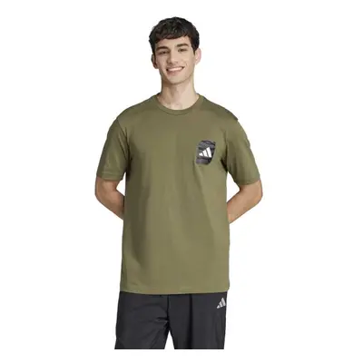 adidas CAMO TEE Pánské triko, khaki, velikost